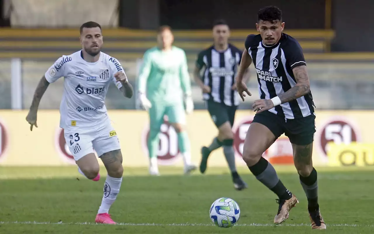 Botafogo sai atrás, mas faz dois na reta final e arranca empate com o Santos na Vila Belmiro | Botafogo | O Dia