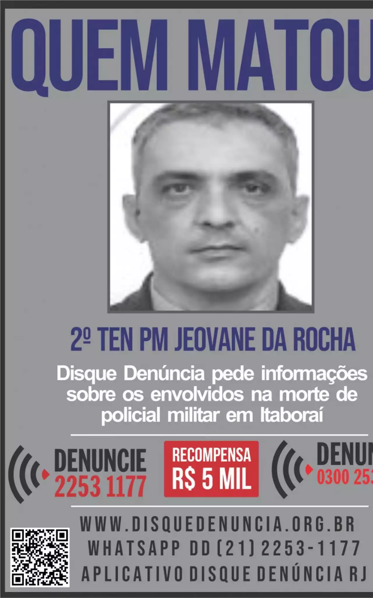 Disque Denúncia oferece R$ 5 mil por informações sobre envolvidos na morte de PM em Itaboraí | Rio de Janeiro | O Dia