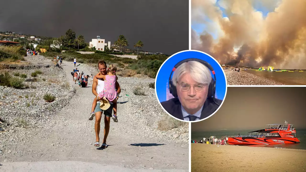 'Deplorable': Minister slams travel companies as raging wildfires leave up to 10,000 Brits stranded in Corfu and Rhodes