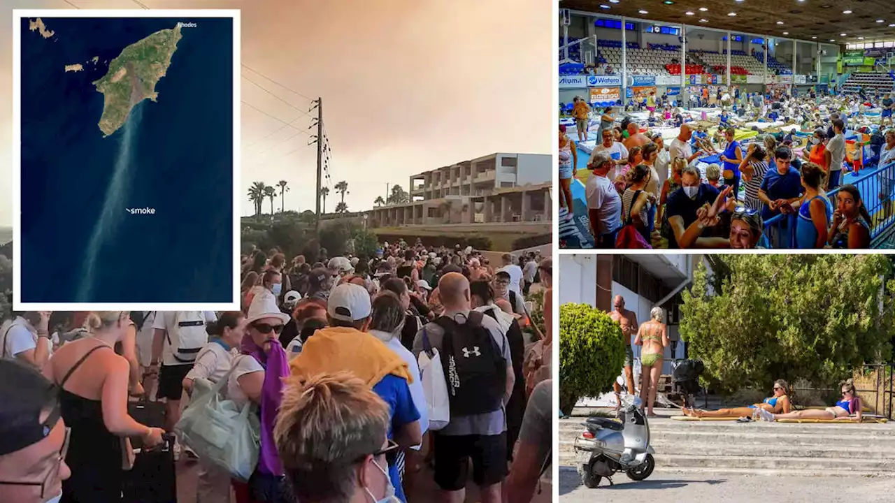 Greece holiday chaos as Foreign Office doesn't alter travel advice - as Rhodes wildfire inferno visible from space