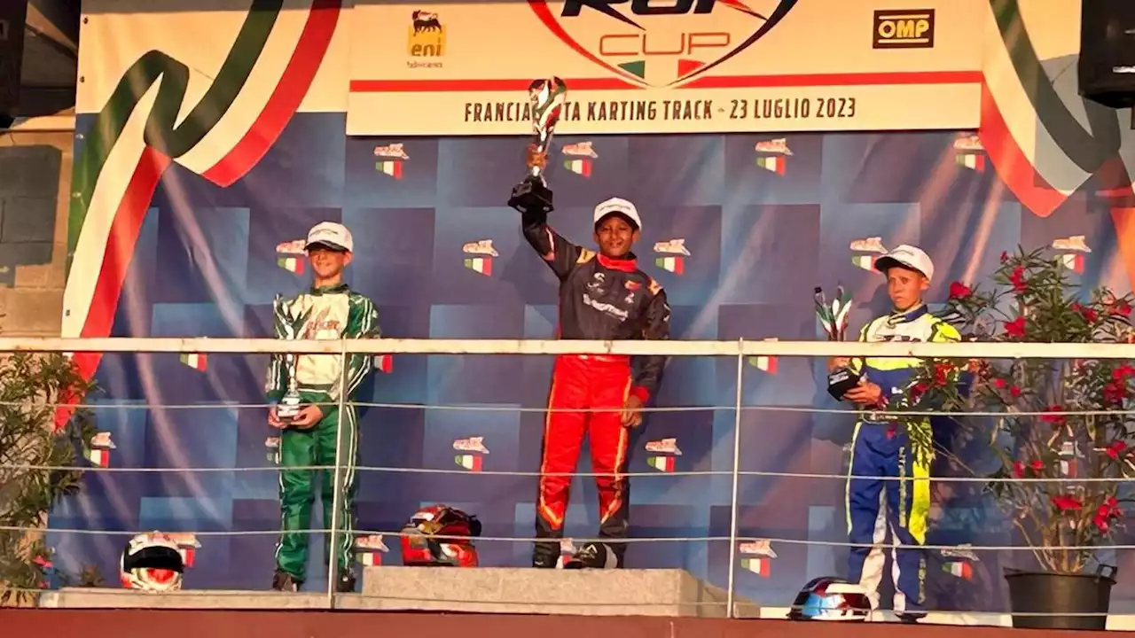 Qarrar Firhand Ali Kembali Rebut Podium Juara di Kejuaraan Gokart Rok Cup Italia