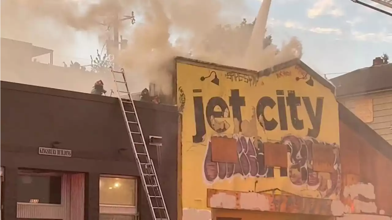 Abandoned building catches fire in Seattle's U-District