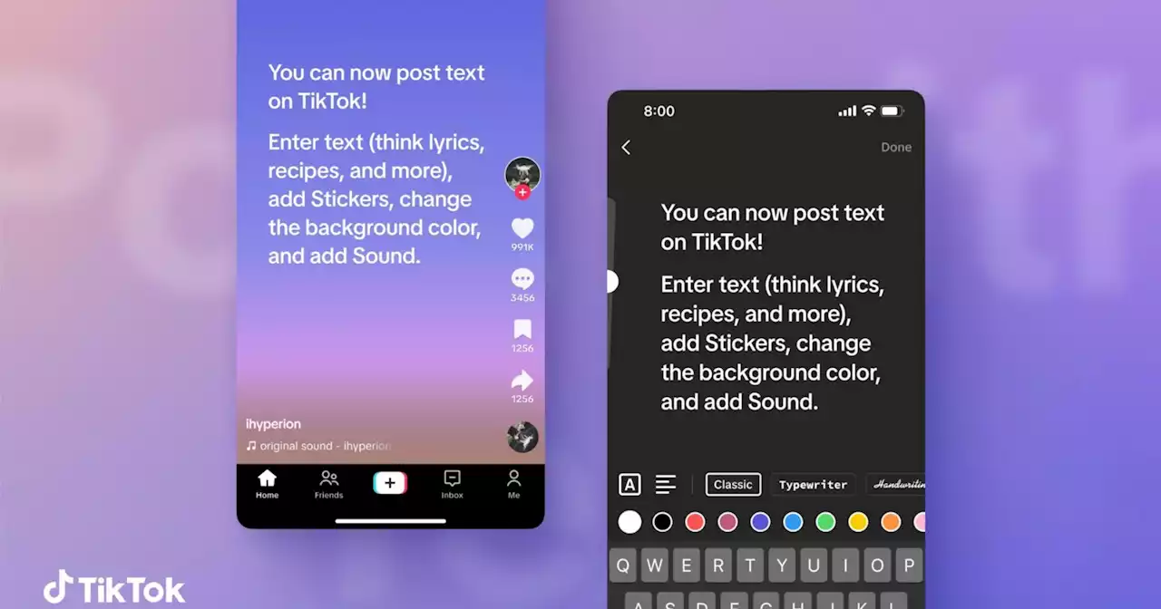 TikTok Takes on Threads With Support For Text Posts