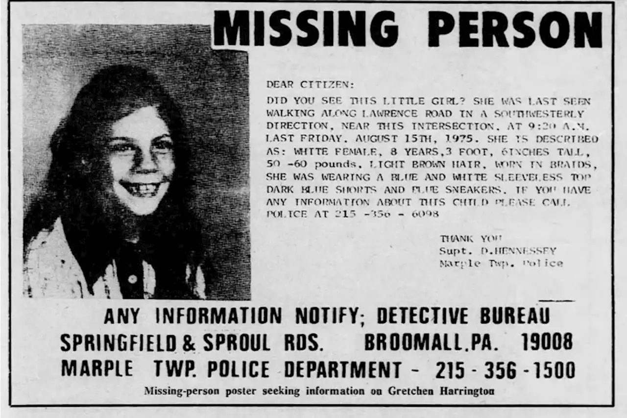 Suspect being charged in 1975 murder of 8-year-old Delco girl Gretchen Harrington