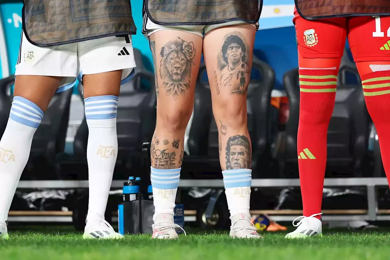 Argentina star Rodriguez showcases Ronaldo leg tattoo at Women's World Cup