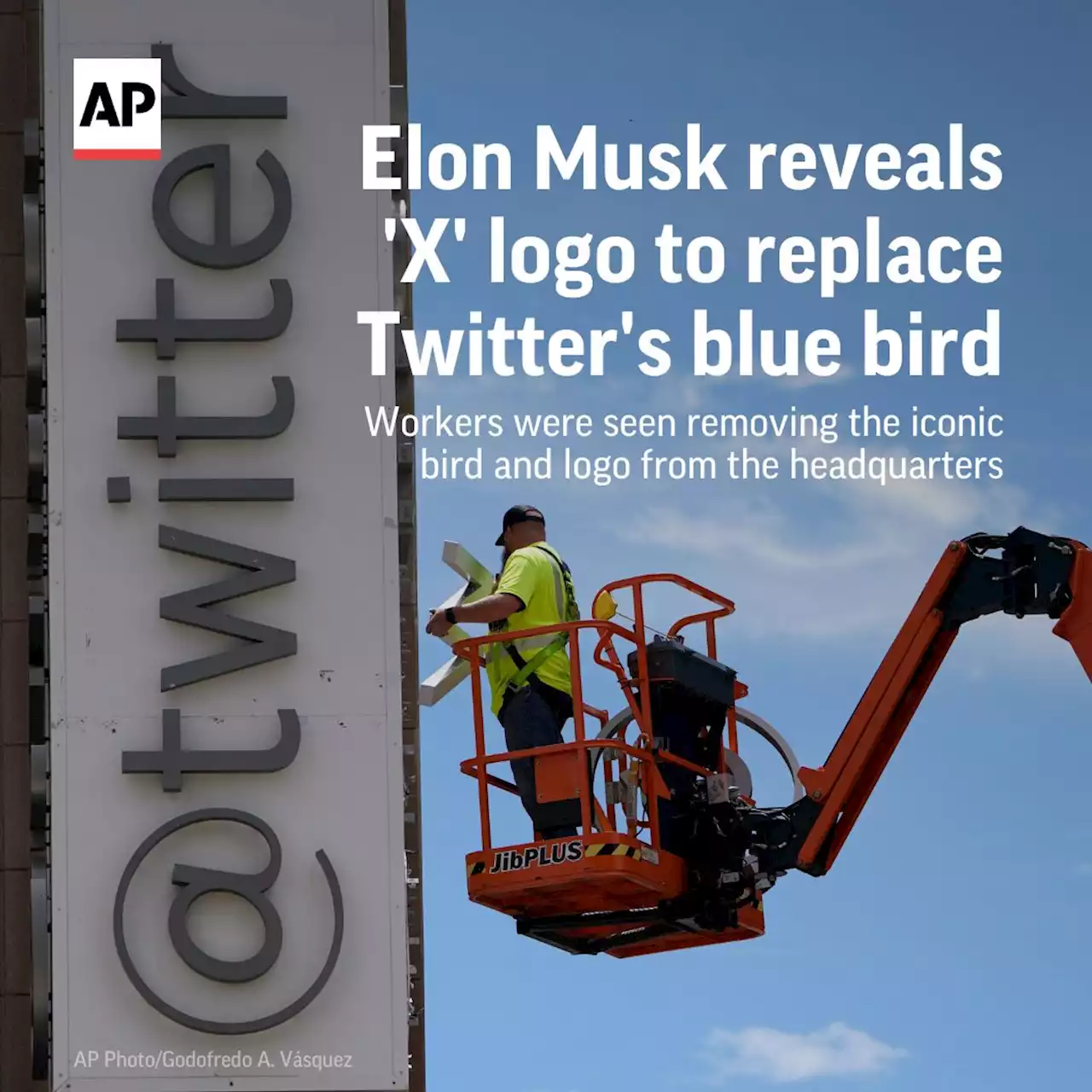 Elon Musk reveals new 'X' logo to replace Twitter's blue bird