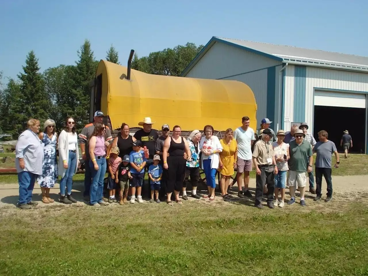 Leduc family celebrates 100th anniversary of wagon that brought their family to Canada