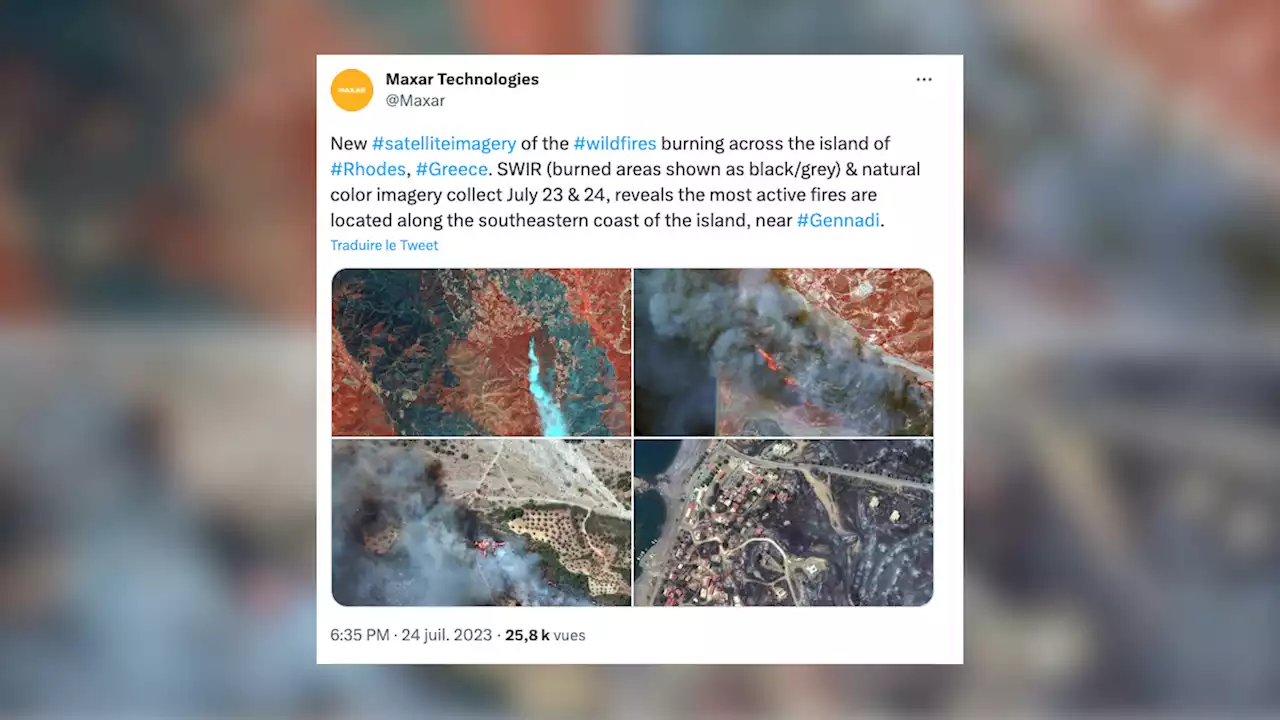 Incendies en Grèce : les images impressionnantes des dégâts captées depuis l'espace