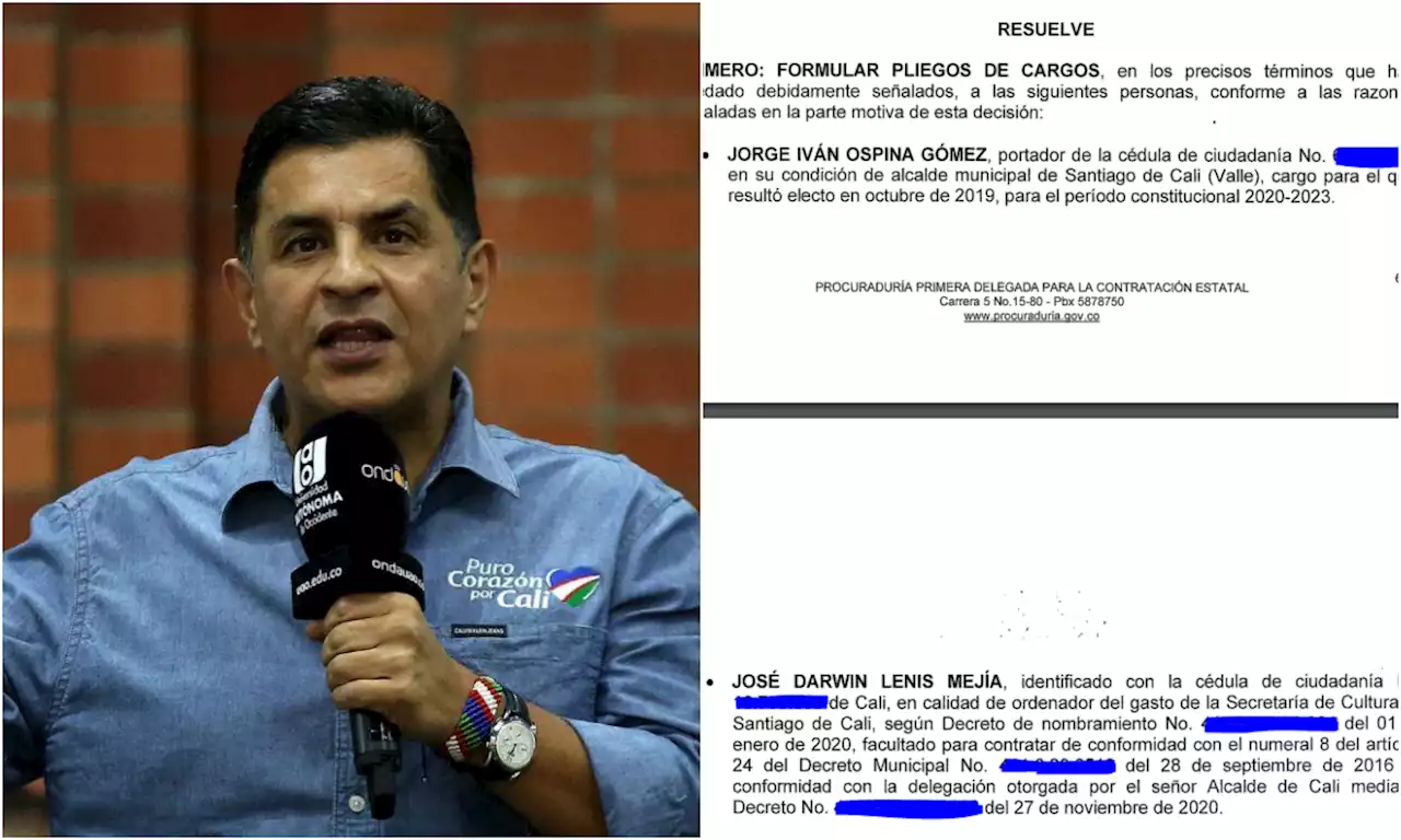 Los pecados de contrato que puso al alcalde de Cali a responder en juicio disciplinario