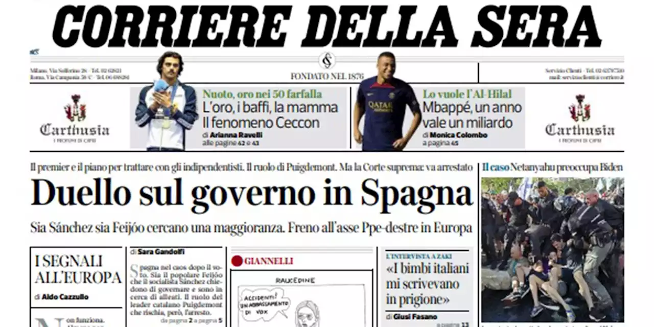 Le prime pagine di oggi - Il Post