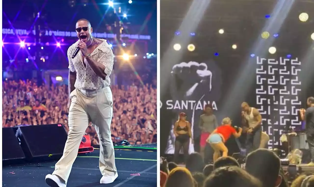 Léo Santana é elogiado nas redes após bronca em fã que fez gesto obsceno no palco