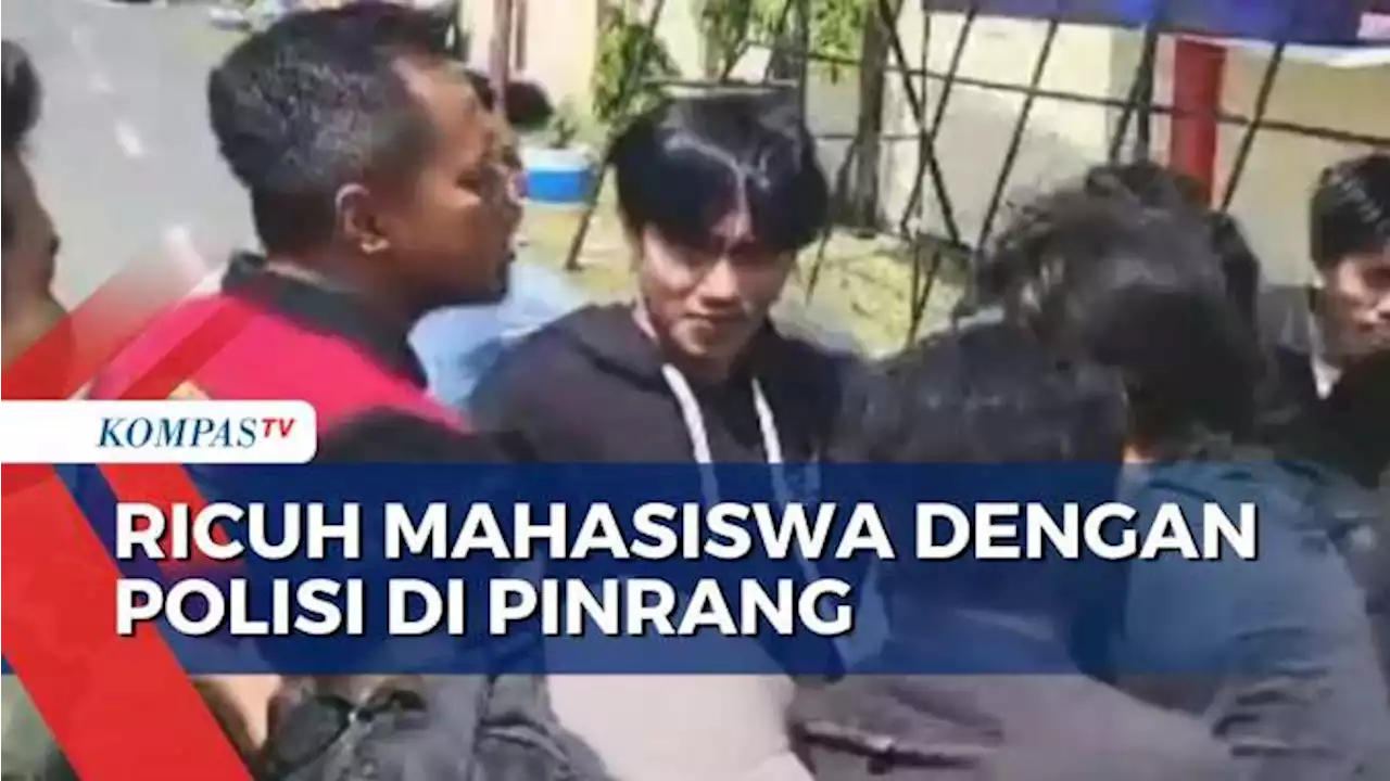 Demo Mahasiswa di Pinrang Sulsel Ricuh, Polisi dan Massa Saling Dorong!