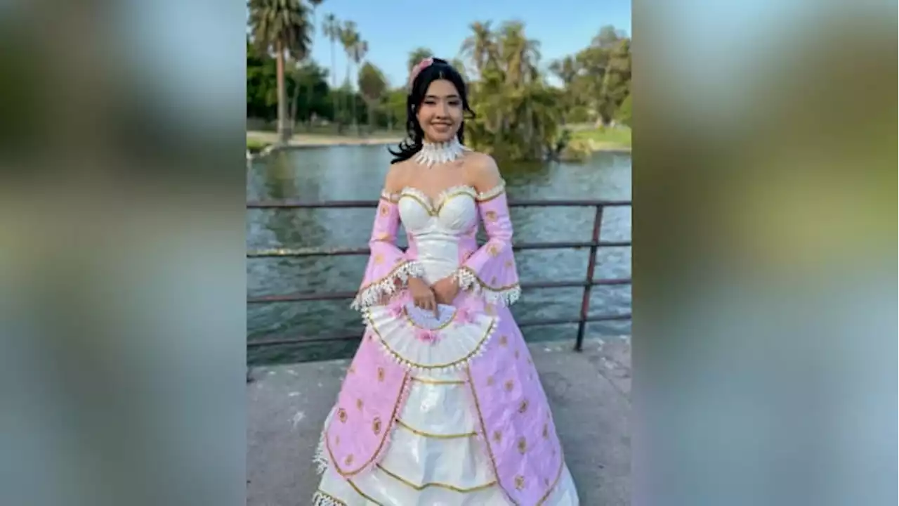 California student wins $10K scholarship with stunning duct tape prom dress