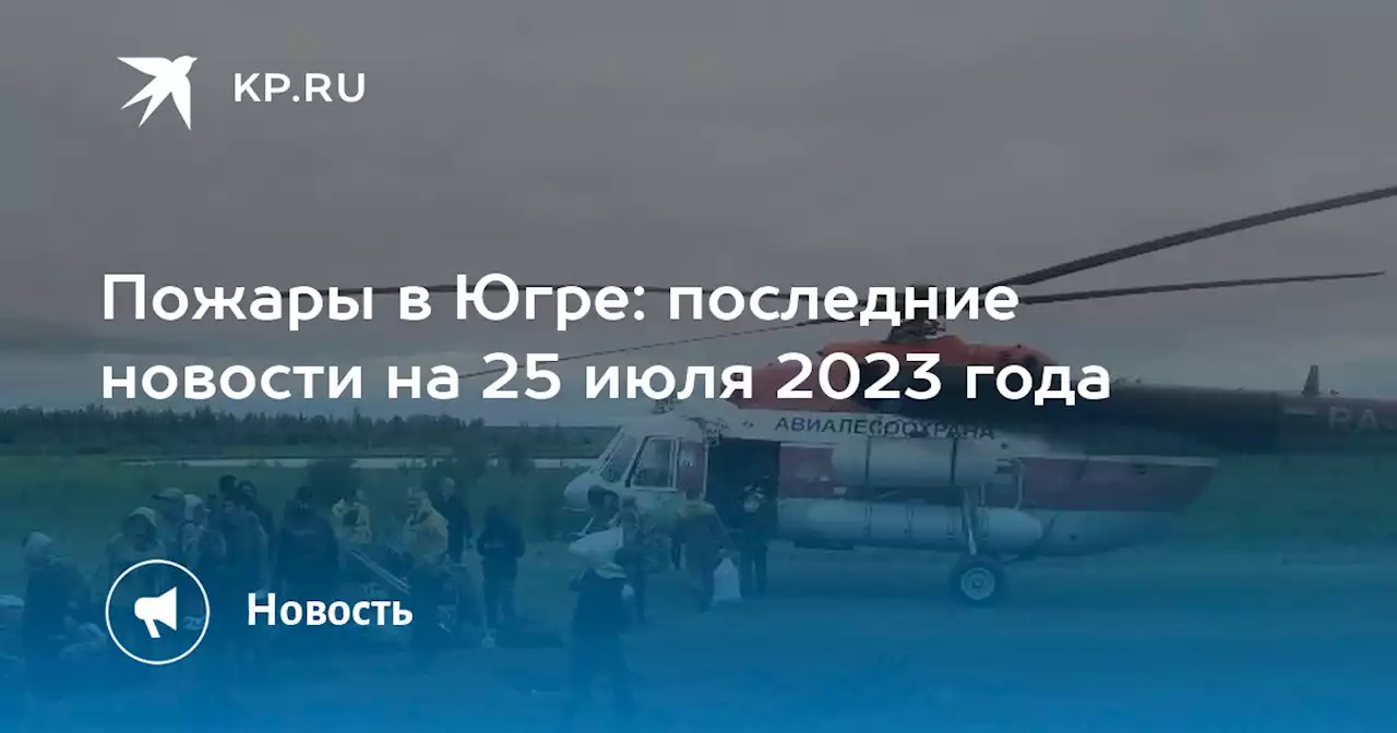 Пожары в Югре: последние новости на 25 июля 2023 года