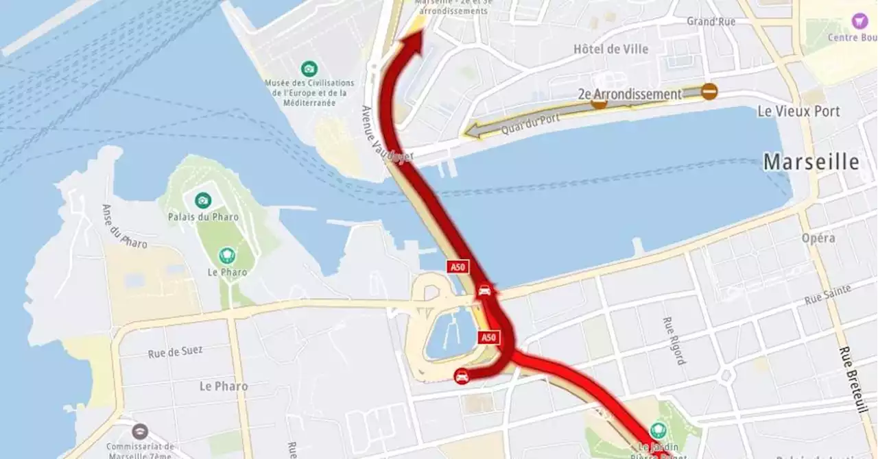 Marseille : un accident impliquant un scooter dans le tunnel Vieux-Port provoque des bouchons dans le centre