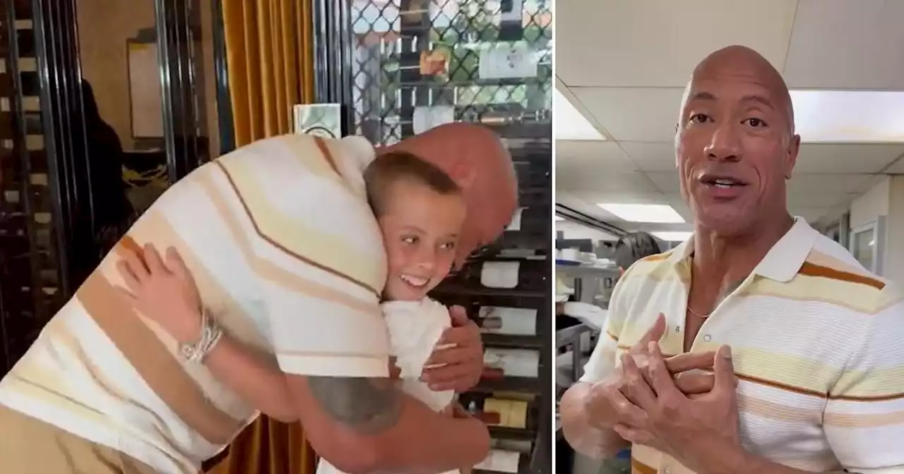 Dwayne Johnson surprises young girl with cancer and her reaction is everything