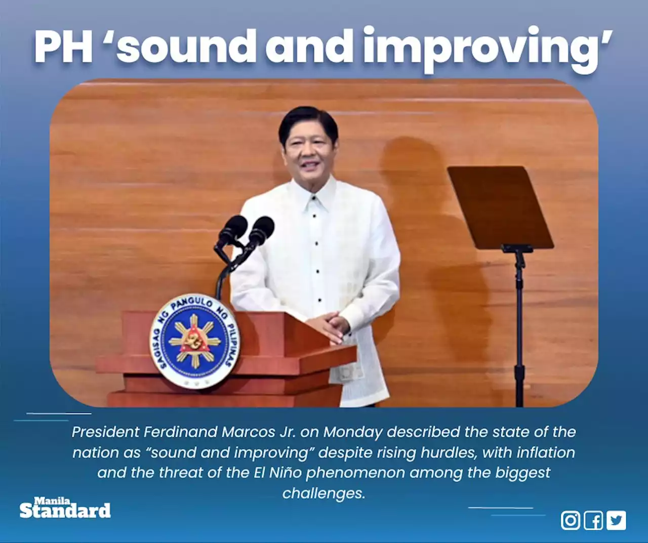 PH ‘sound and improving’