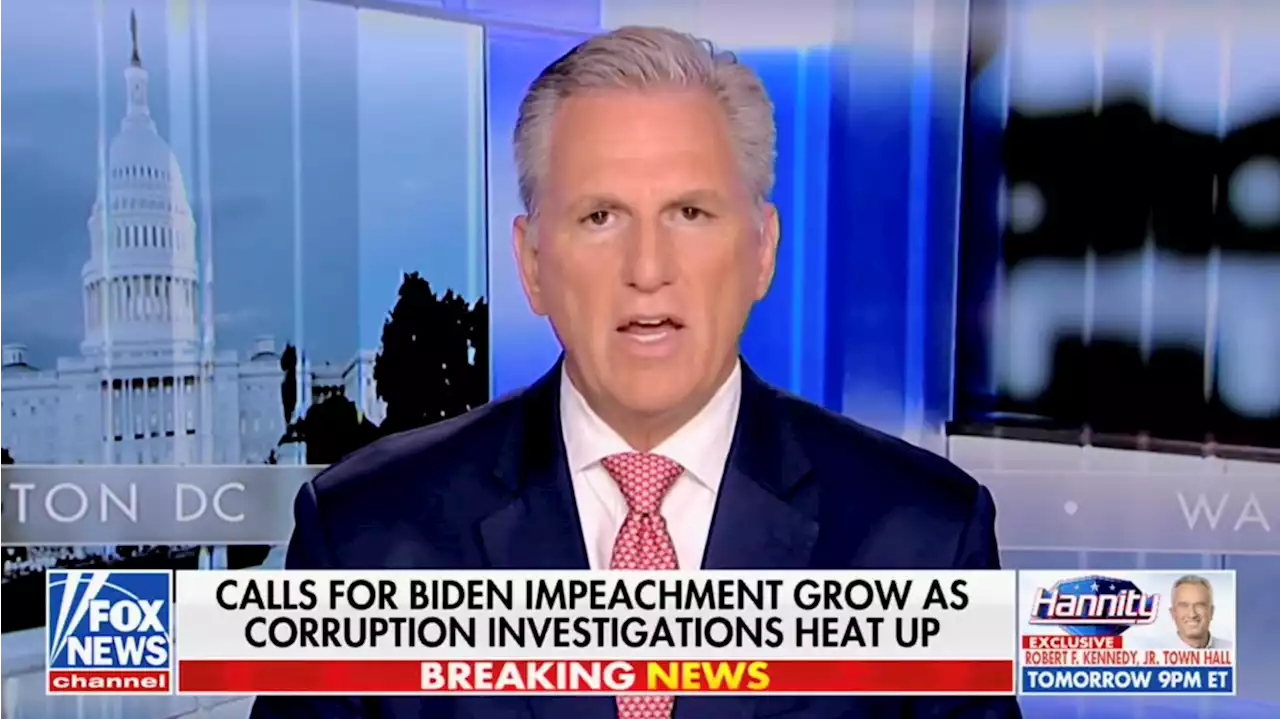 McCarthy Raises Possible ‘Impeachment Inquiry’ Into Biden