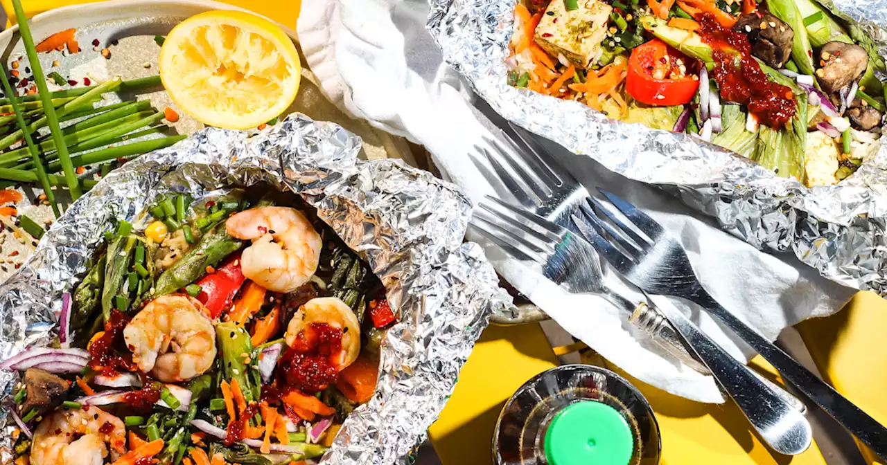 Pack all the flavors of a hibachi dinner into a foil packet