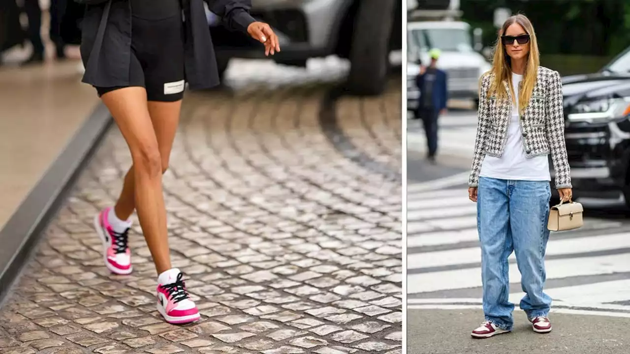 Las mujeres elegantes sí llevan tenis Nike Air Force de colores ¡Y así los combinan!