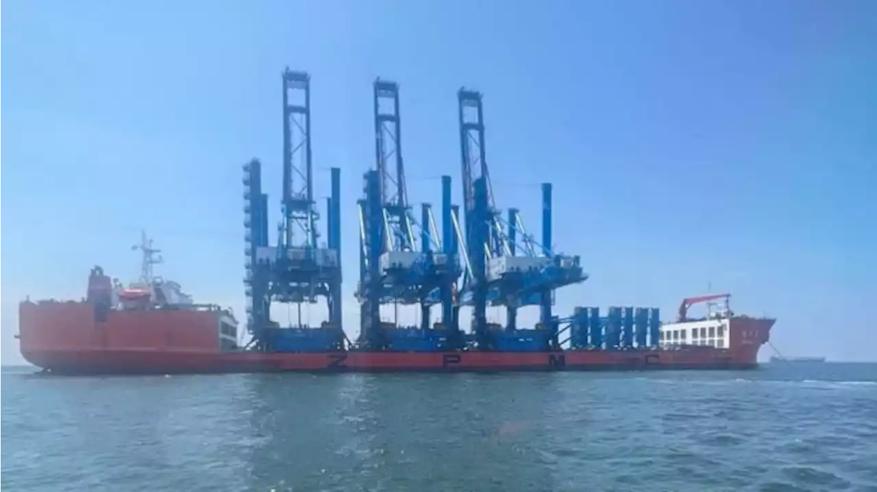 3 cranes traveling from China via St. Johns River arrive in Jacksonville