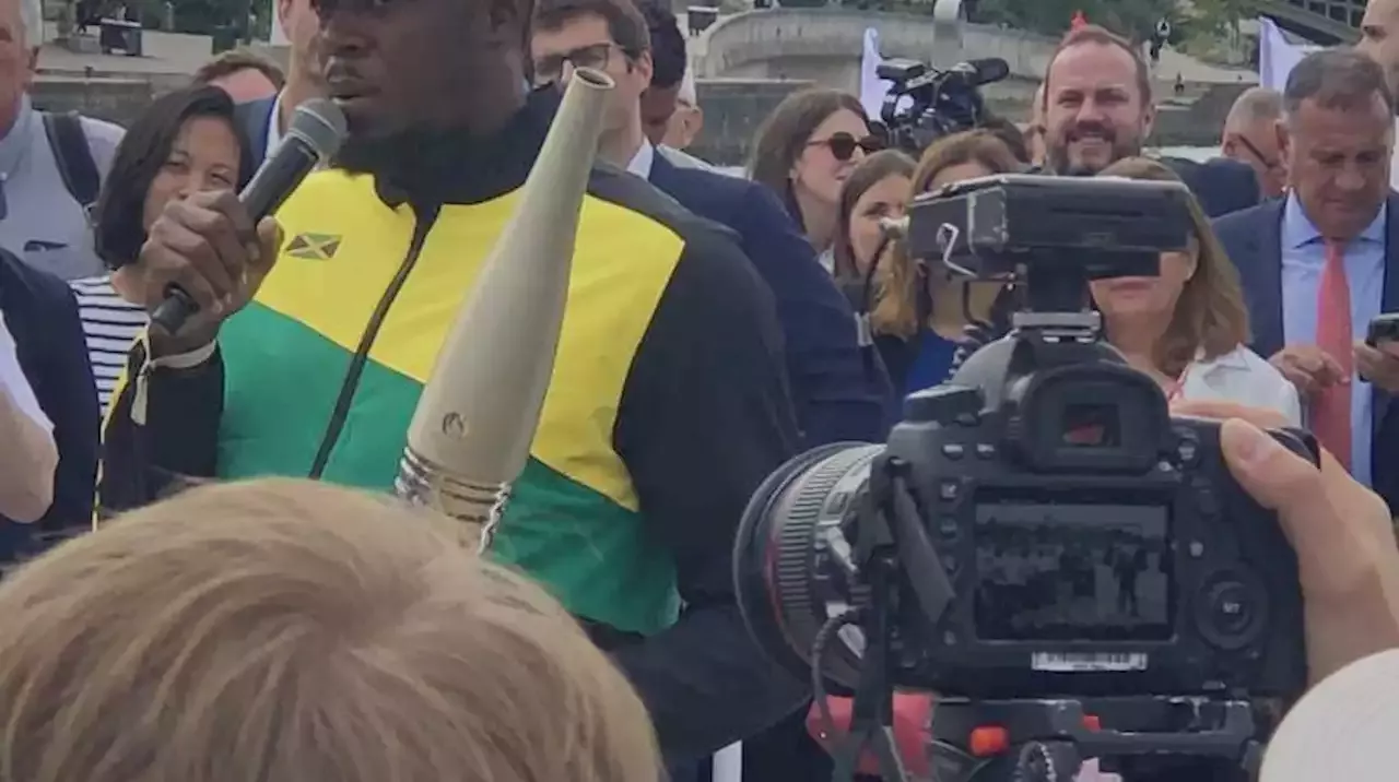 La star Usain Bolt à l’avantfête des JO 2024 sur la Seine