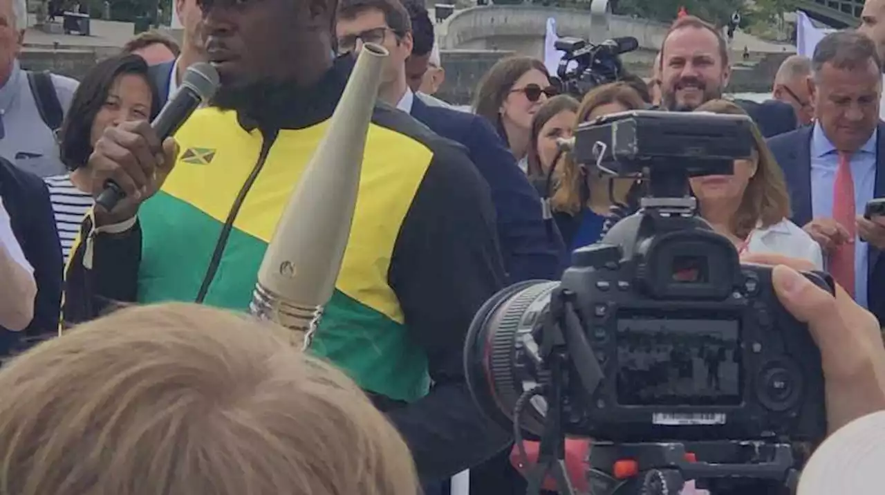 La star Usain Bolt à l’avant-fête des JO 2024 sur la Seine