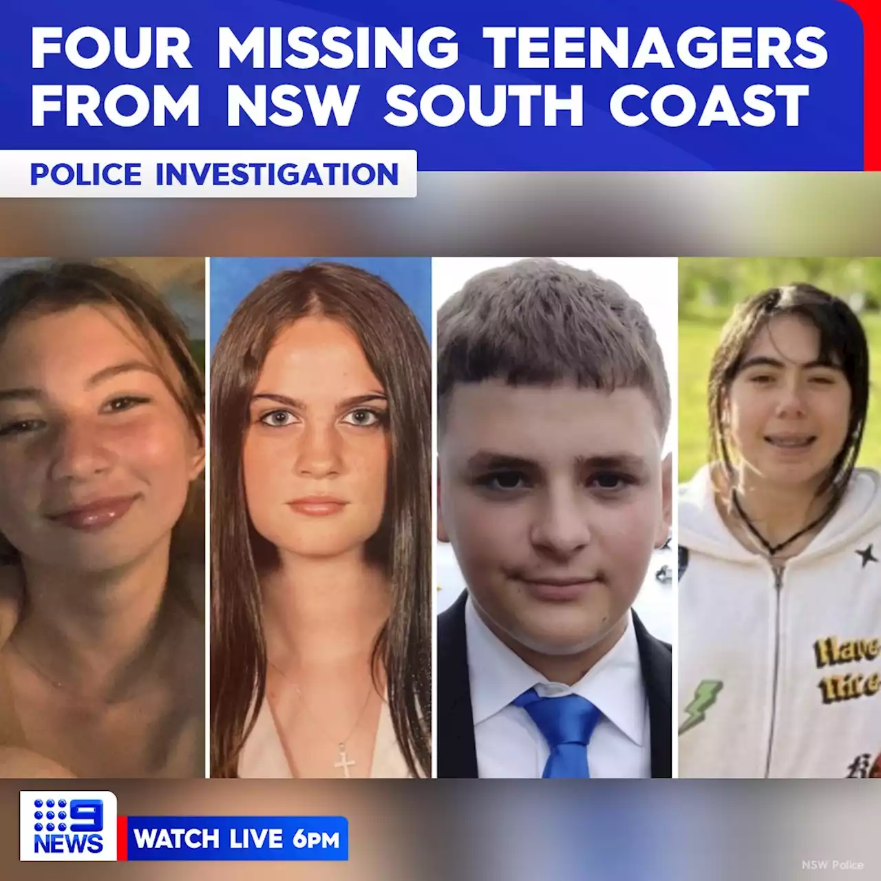 Four teens missing from NSW South Coast