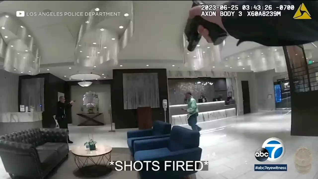 LAPD releases bodycam video of police shooting in Little Tokyo involving knife-wielding suspect