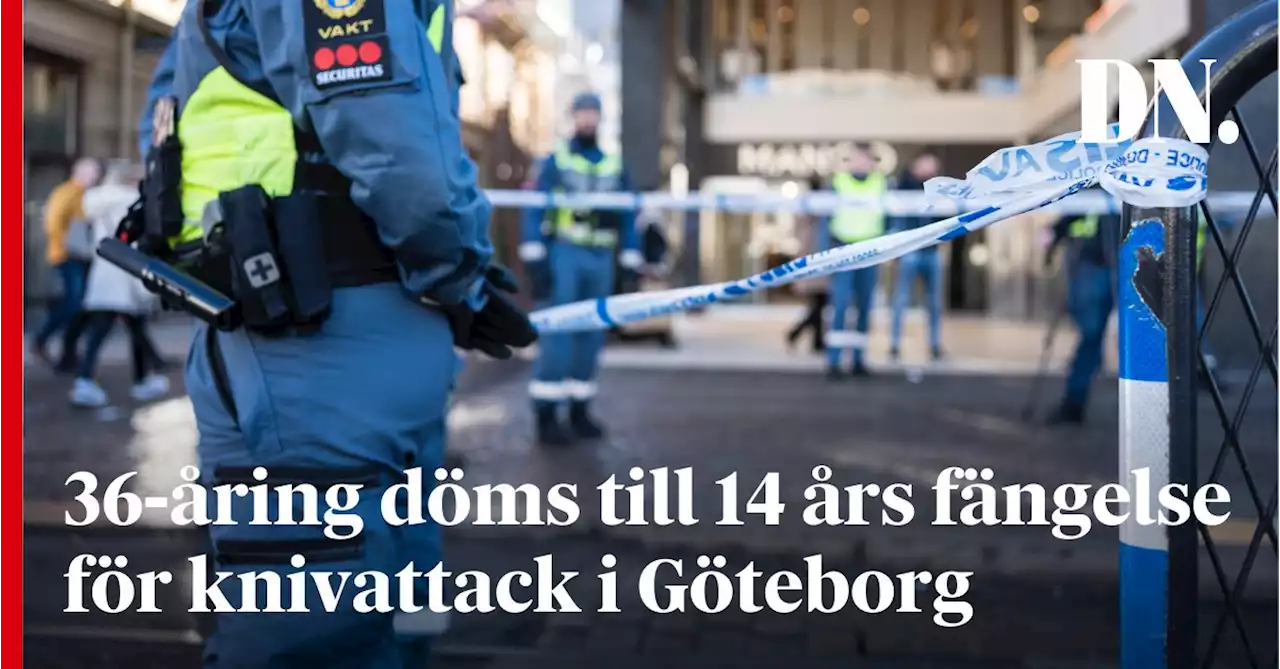 36-åring döms till 14 års fängelse för knivattack i Göteborg