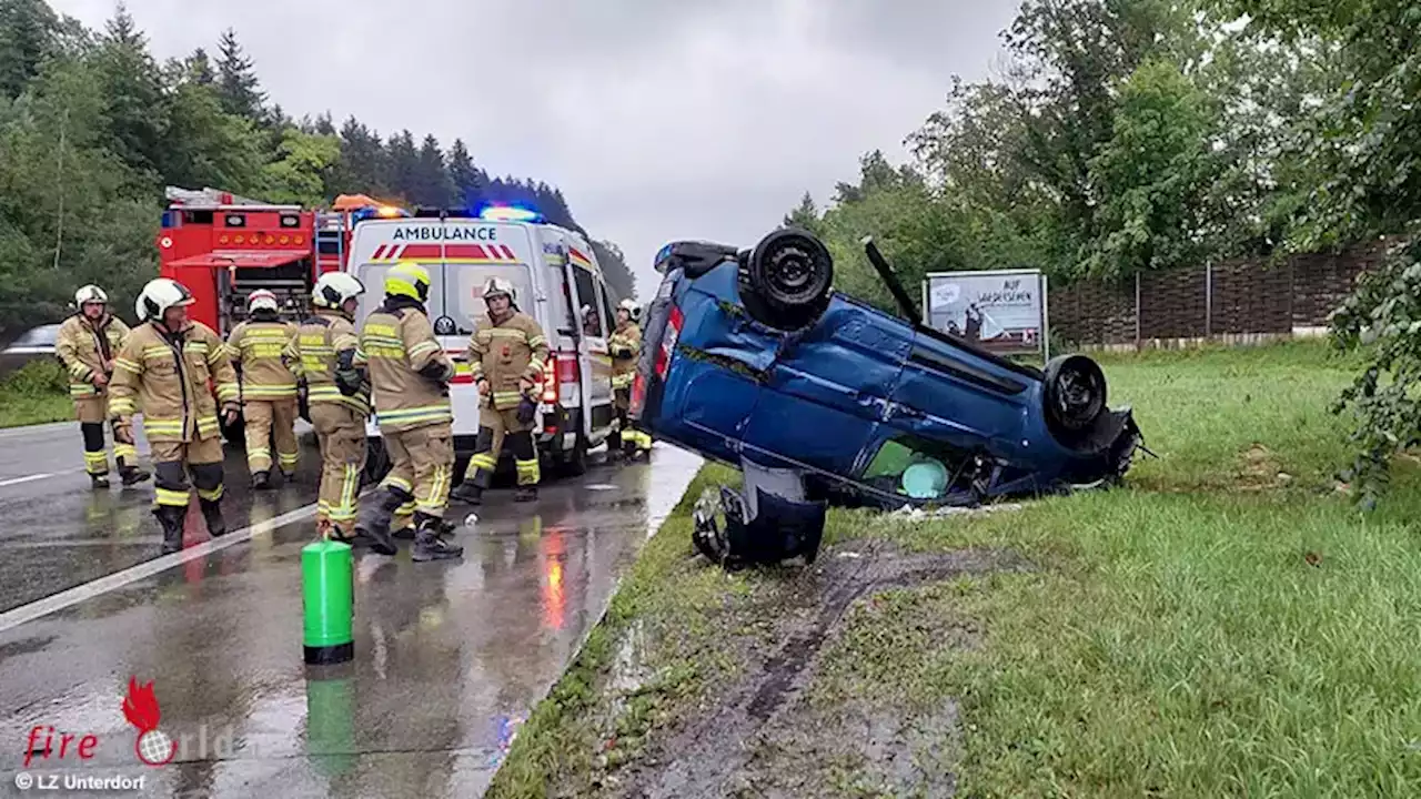 Sbg: Auto-Überschlag kurz nach Auffahrt auf die A 1 bei Thalgau