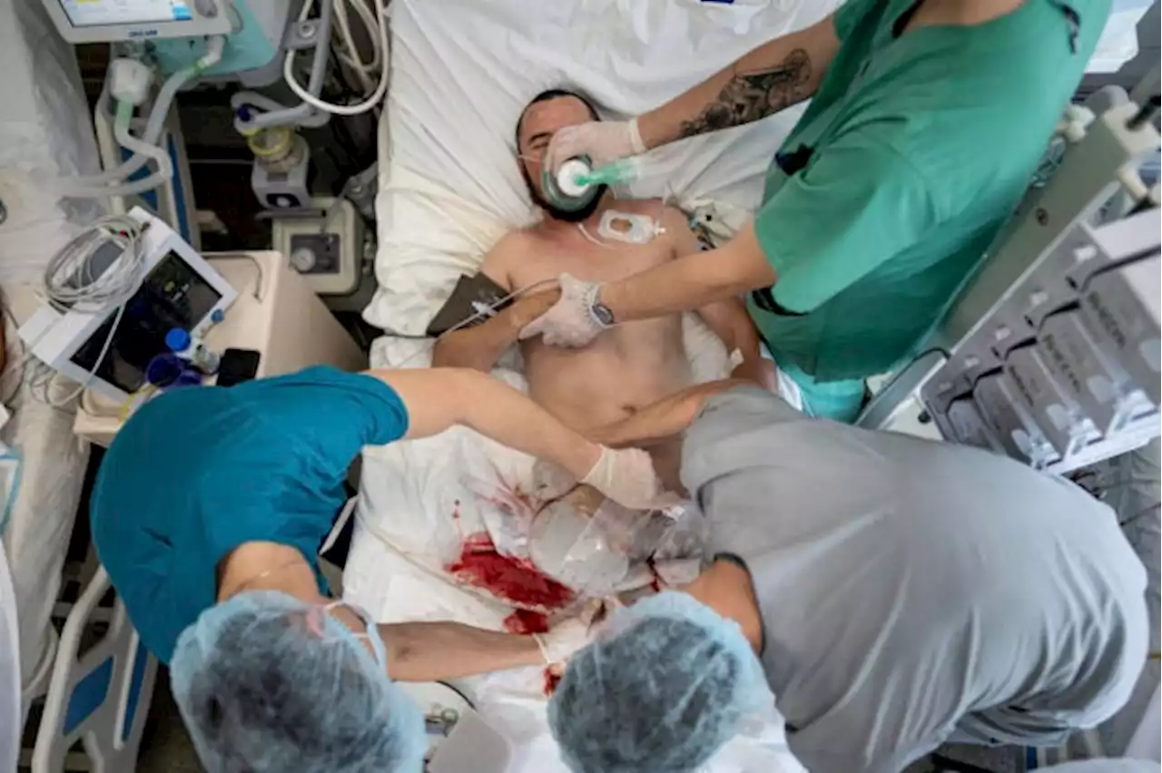 ‘Our own front line’: Ukrainian surgeons see wave of wounded soldiers since counteroffensive began