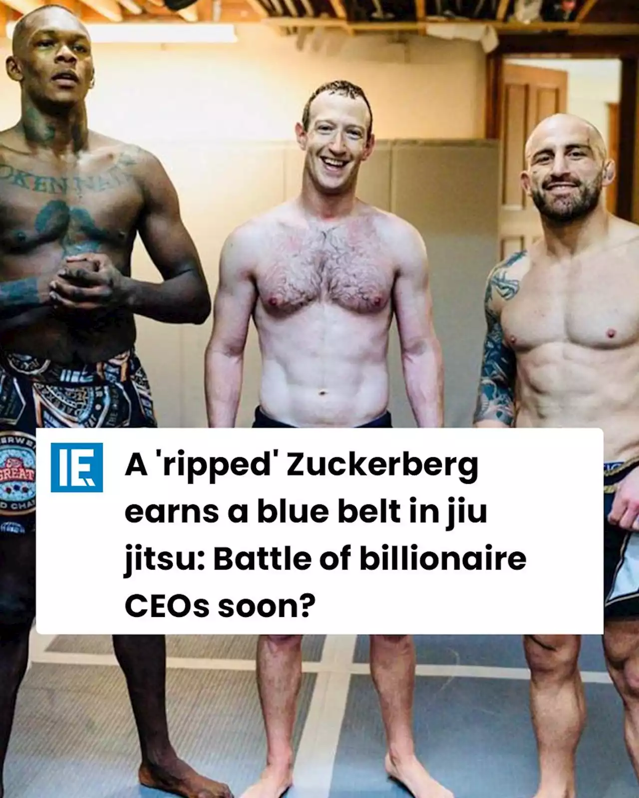 A 'ripped' Zuckerberg earns a blue belt in jiu jitsu: Battle of billionaire CEOs soon?