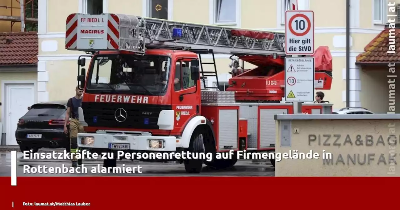 Einsatzkräfte zu Personenrettung auf Firmengelände in Rottenbach alarmiert | laumat|at