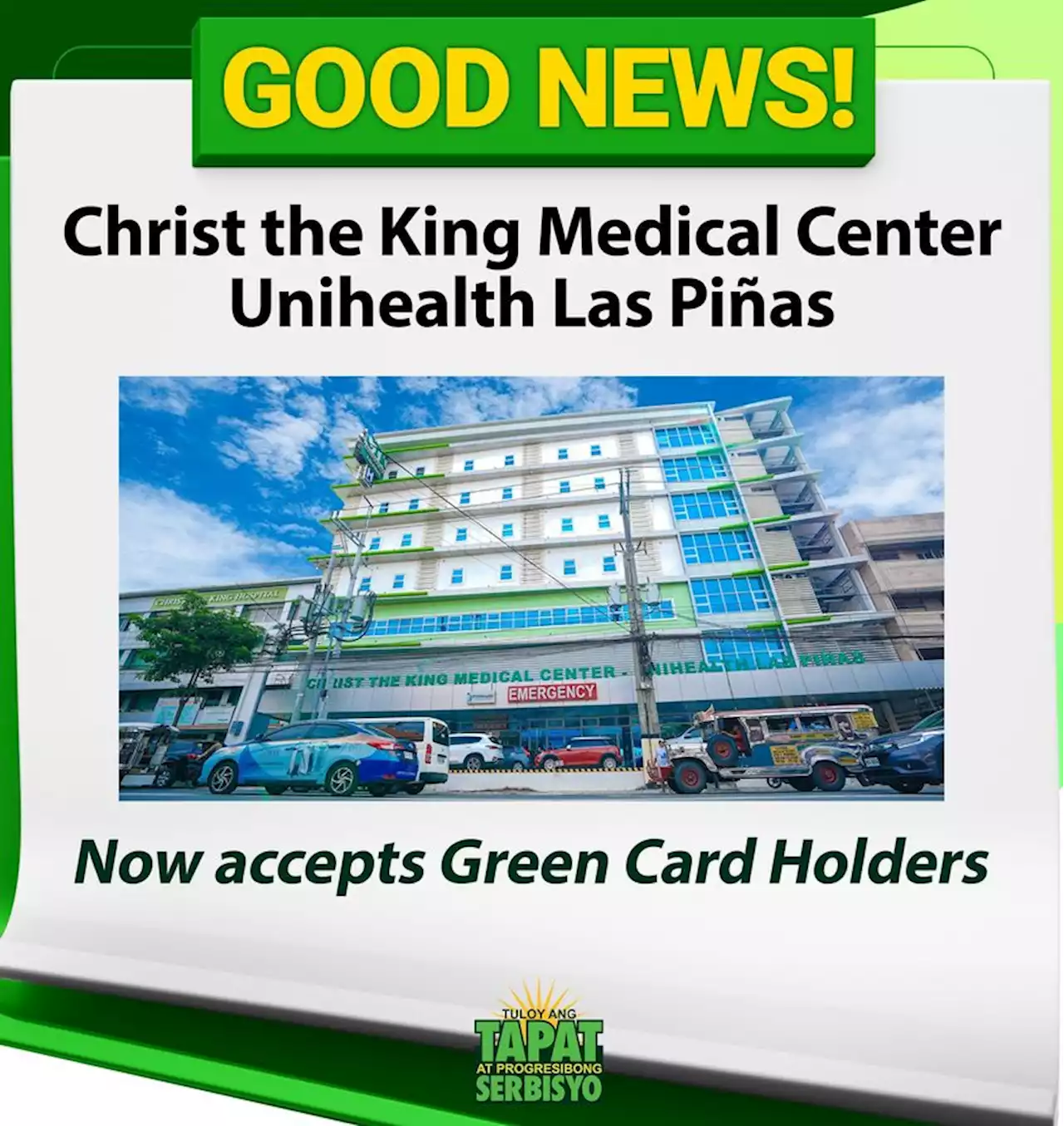 New hospital added to Las Piñas LGU's green card program