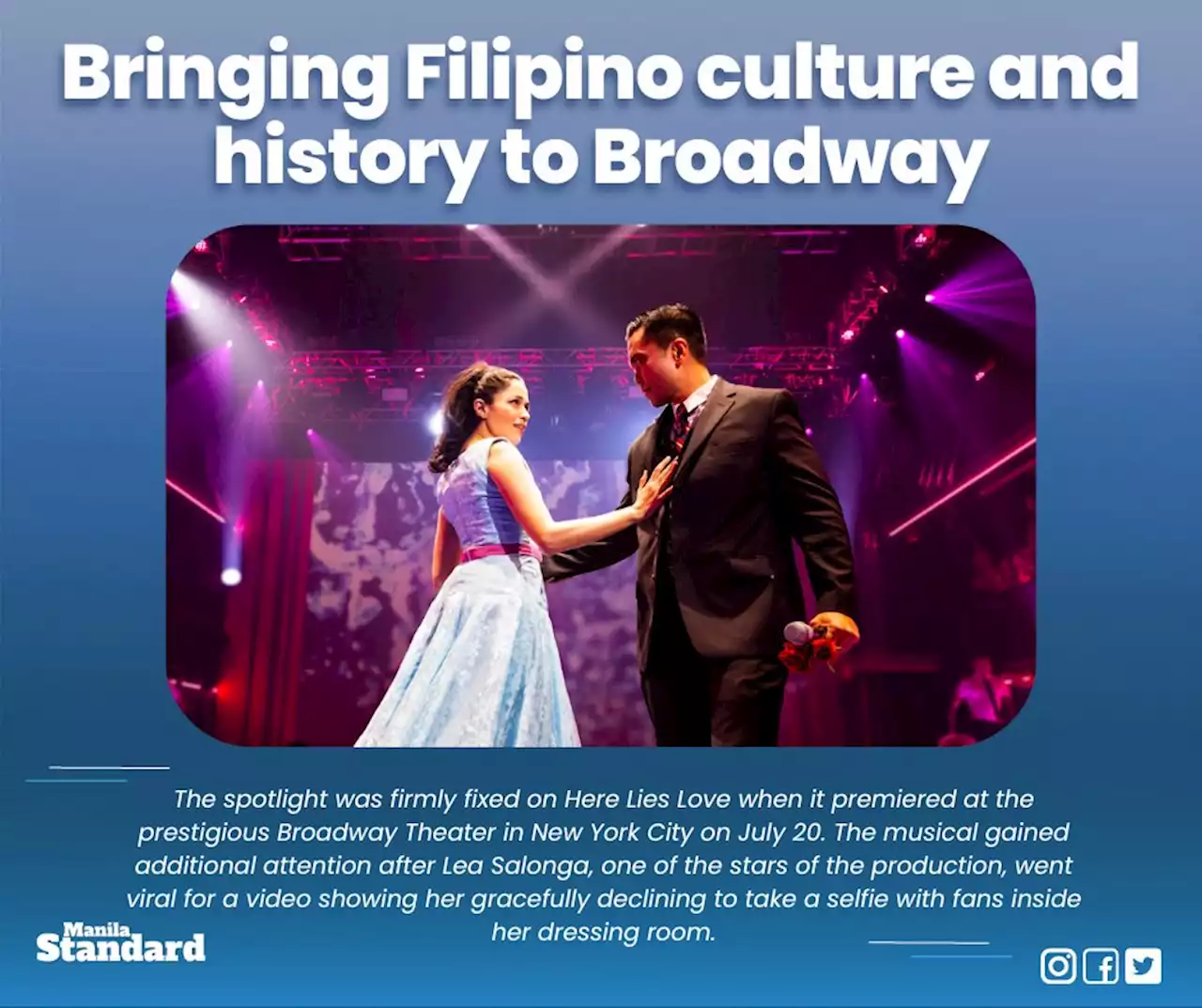 Bringing Filipino culture and history to Broadway