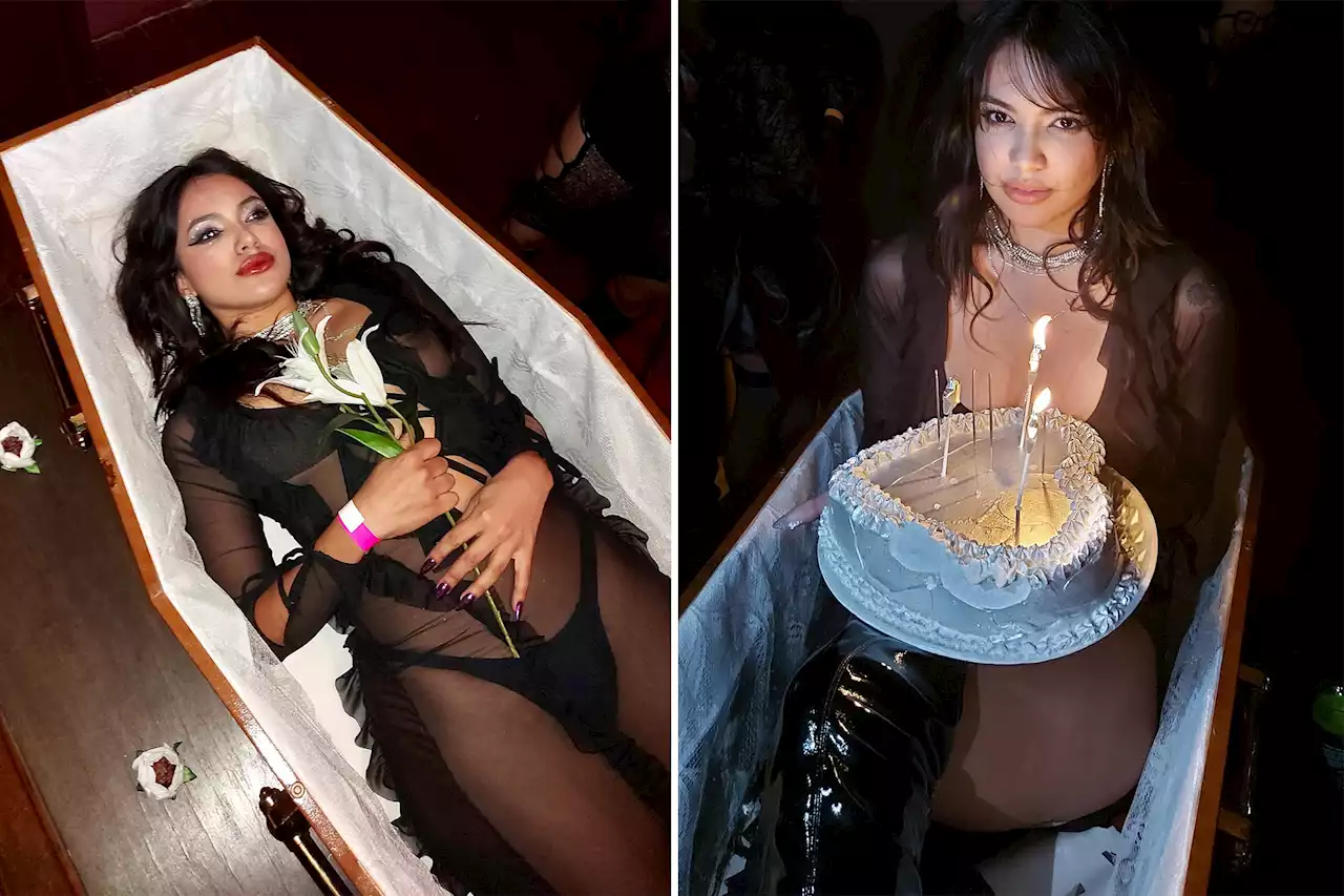 I threw myself a funeral birthday party — from inside my own coffin