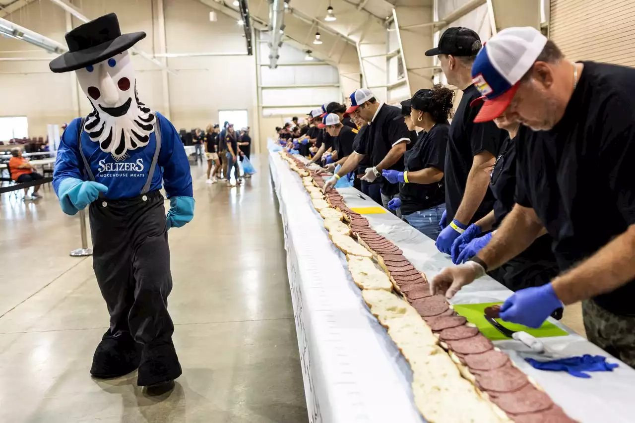 Take a look at the world’s largest Lebanon bologna sandwich