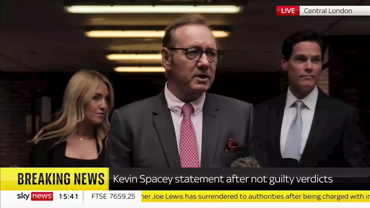 Kevin Spacey trial - latest: Spacey speaks - after crying as jury cleared him