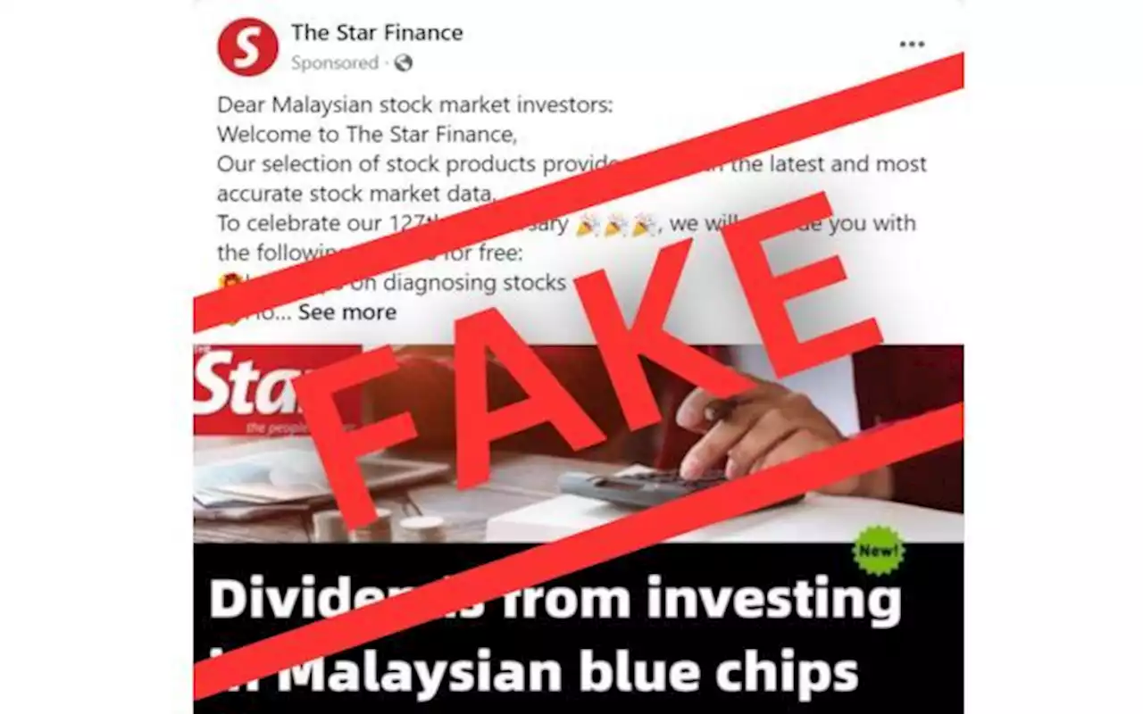 Scam alert: FB ads misusing The Star's branding