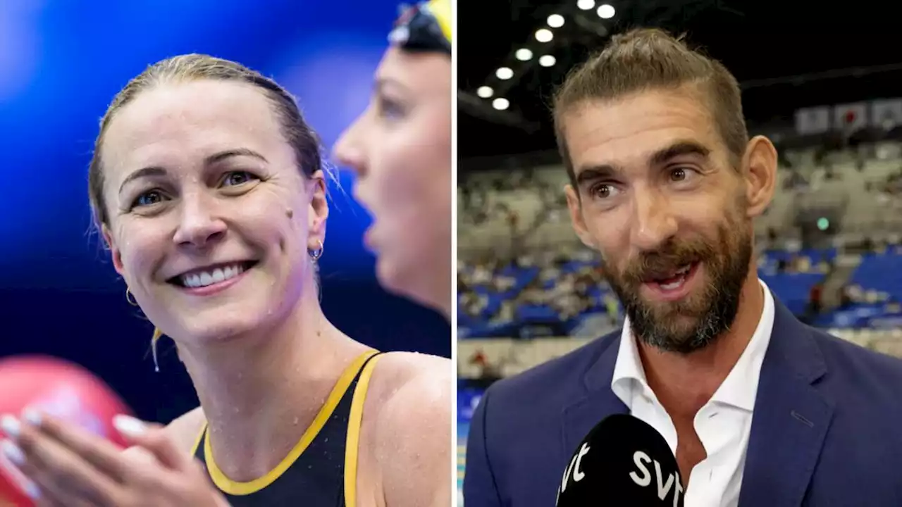 Simning: Michael Phelps hyllning till Sarah Sjöström: ”Anmärkningsvärt”