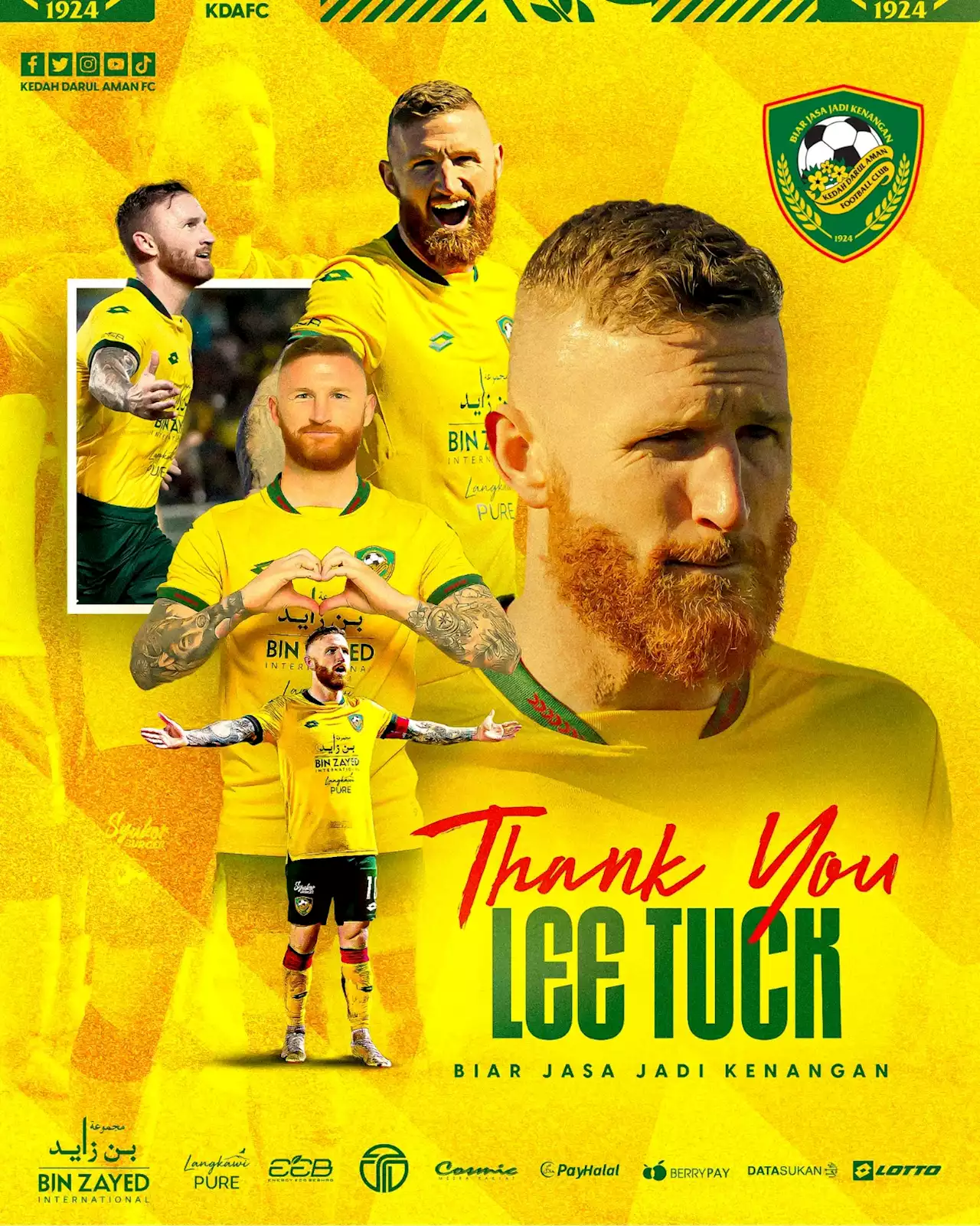 Lee Tuck tinggalkan Kedah