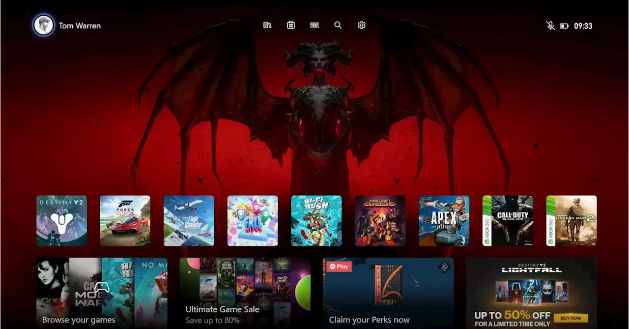 Microsoft’s new Xbox Home UI is now available