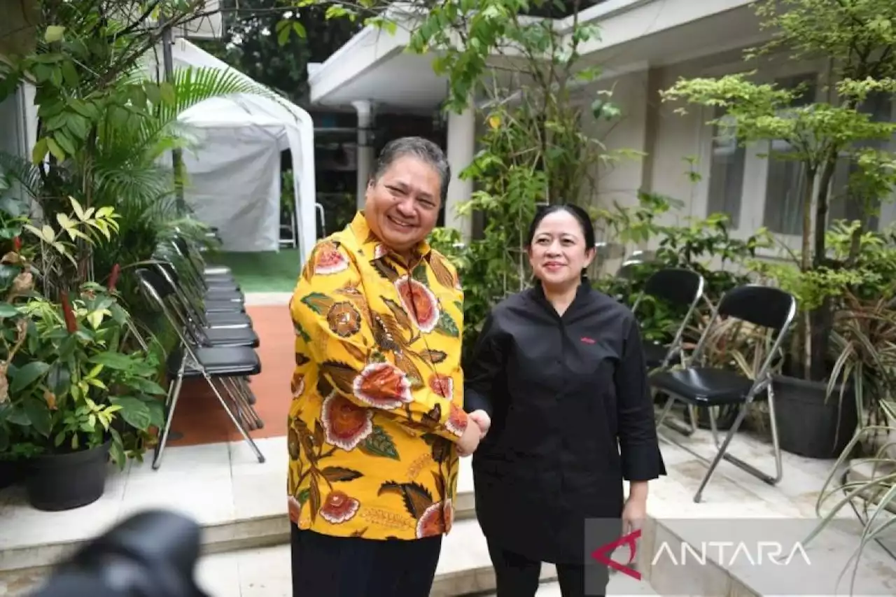 Puan Maharani kunjungi kediaman Airlangga Hartarto