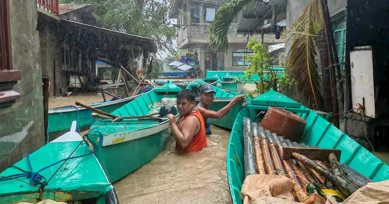 Typhoon Doksuri leaves at least 2 dead and displaces thousands in the northern Philippines