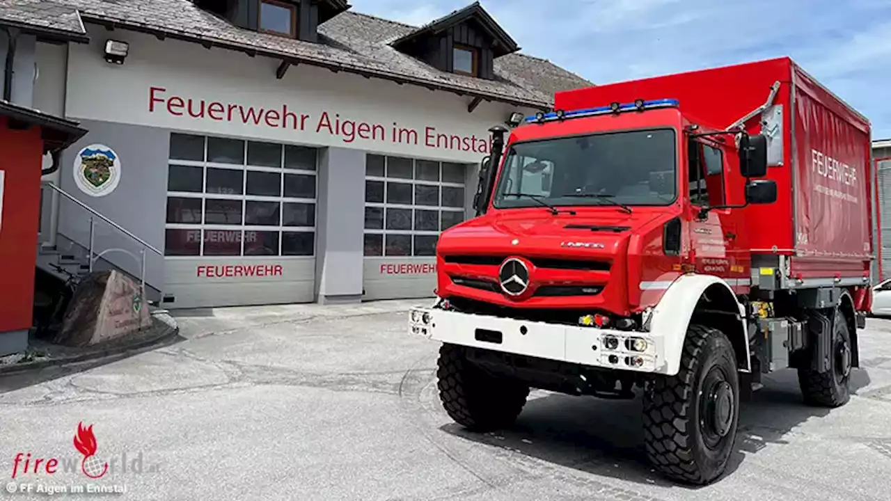 Stmk: Innovatives Spezialfahrzeug der FF Aigen /Ennstal auf Unimog U5023 verstärkt Schlagkraft im Bezirk Liezen