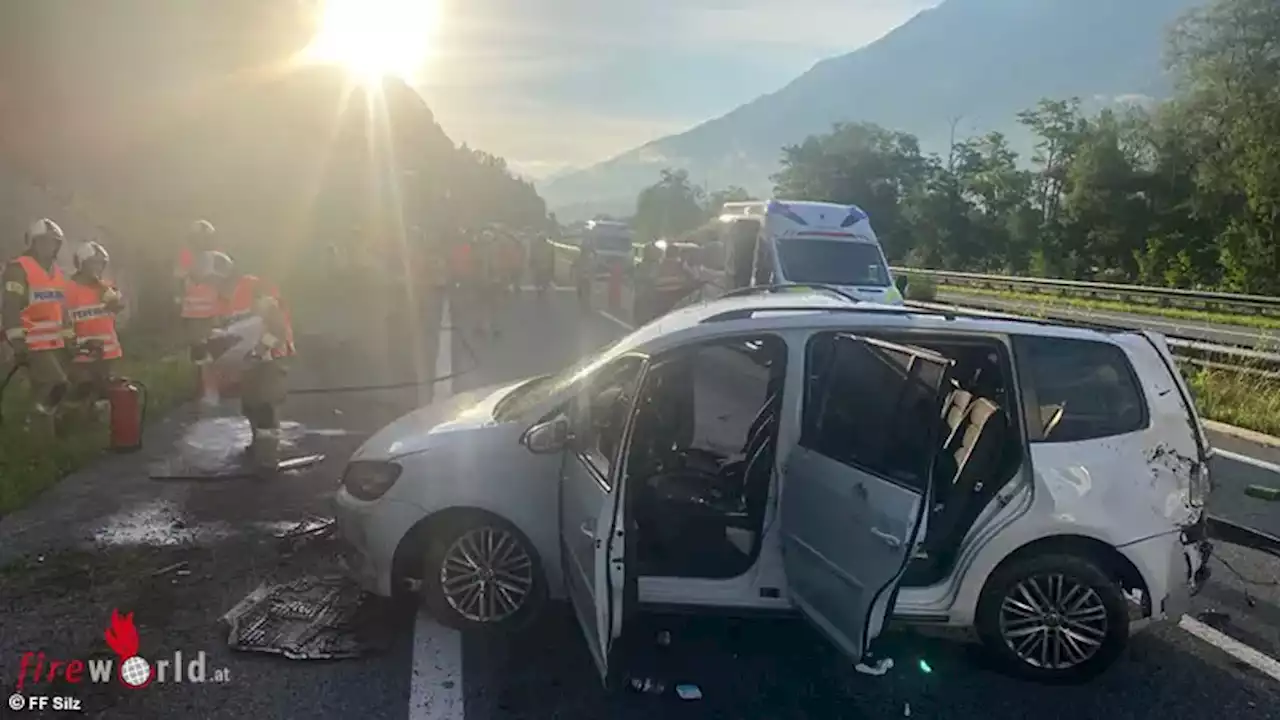 Tirol: Fahrzeugkollision beim Baustellenbereich der A 12 bei Silz → zwei Verletzte