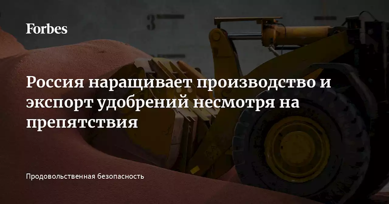 Россия наращивает производство и экспорт удобрений несмотря на препятствия