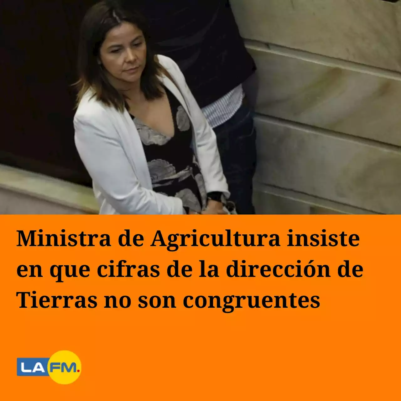 Ministra de Agricultura insiste en que cifras de la dirección de Tierras no son congruentes