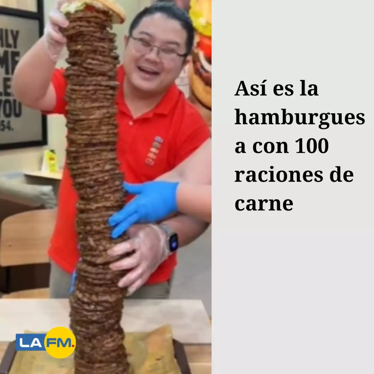 Hamburguesa con 100 raciones de carne se hace viral